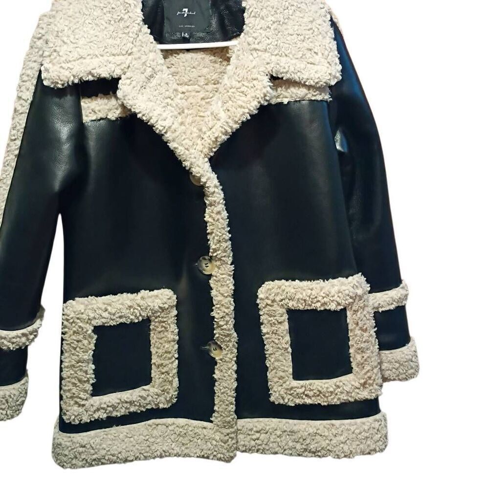 7 For All Mankind Sherpa Bomber Winter Jacket Women's Size Small